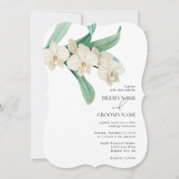 Aquarell Weiße Orchideen Florale Hochzeit