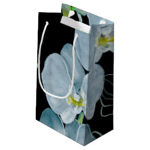 Aquarell-weißes Orchideen-Muster Kleine Geschenktüte