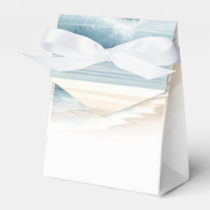 Aquarell-Wellen Strand Hochzeit im rustikalen Küst Geschenkschachtel