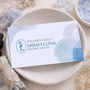 Aquarell Wellness Coach Ganzheitliche Gesundheit B Visitenkarte