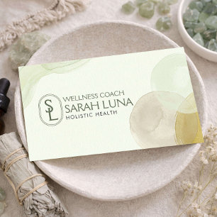 Aquarell-Wellness-Coach Ganzheitliche Gesundheits- Visitenkarte