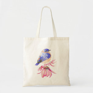 Aquarell Western Bluebird Blau Vogel Kunst für die Tragetasche