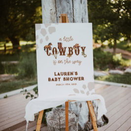 Aquarell Western Kleine Cowboy Babydusche Poster