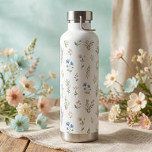 Aquarell-Wildblume Blau Lavendel Boho Cottage