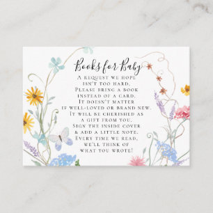 Aquarell Wildblume Blumenbienenbücher Kinderdusche Begleitkarte