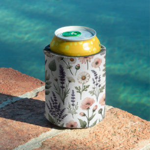 Aquarell-Wildblume perfekt für Frühling und Sommer Dosenkühler