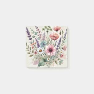Aquarell-Wildblume Perfekt für Frühling und Sommer Post-it Klebezettel
