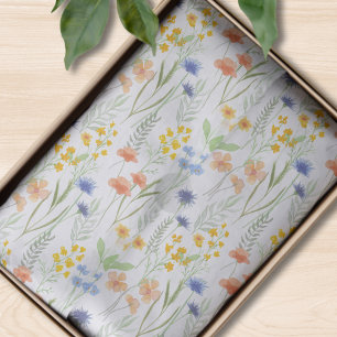 Aquarell-Wildblume Seidenpapier