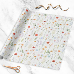 Aquarell-Wildblumen-Blumen-Botanik-Muster Geschenkpapier