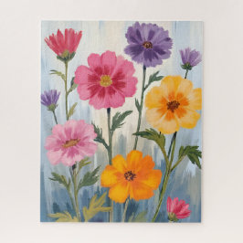 Aquarell-Wildblumen | Blumenfeld-Malerei