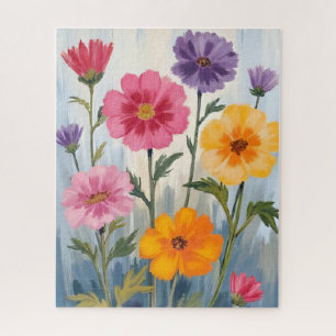 Aquarell-Wildblumen Blumenfeld-Malerei