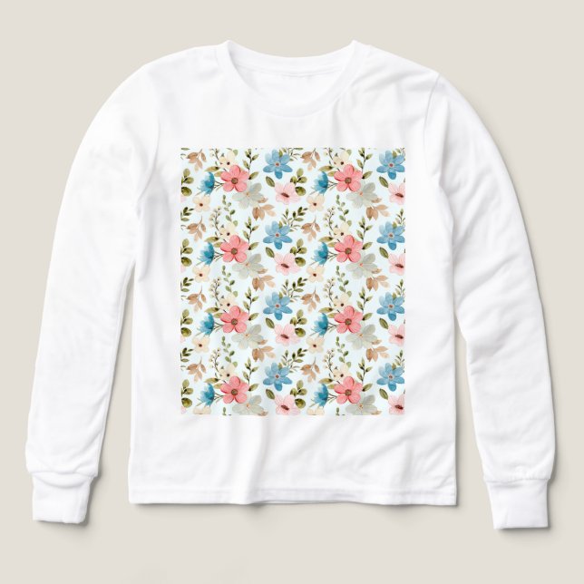 Aquarell-Wildblumen-Blumenmuster (Design Vorderseite)