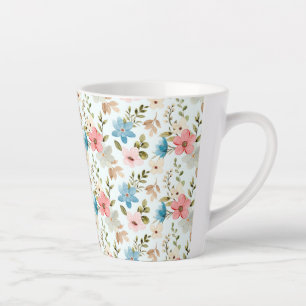Aquarell-Wildblumen-Blumenmuster Milchtasse