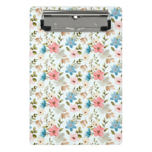 Aquarell-Wildblumen-Blumenmuster Mini Klemmbrett