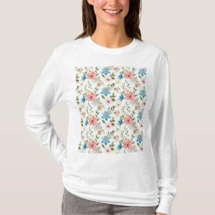 Aquarell-Wildblumen-Blumenmuster T-Shirt