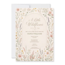 Aquarell-Wildblumen-Boho-Baby-Party