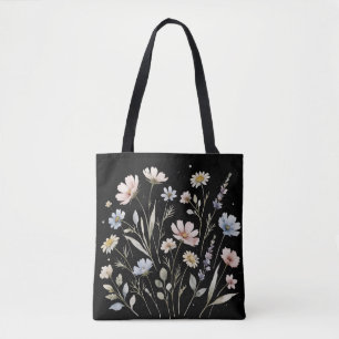 Aquarell-Wildblumen Botanische Blumen Tasche