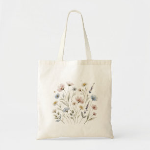 Aquarell-Wildblumen Botanische Blumen Tragetasche