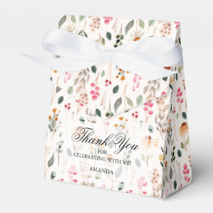 Aquarell-Wildblumen-Brautabschiedsparty Geschenkschachtel