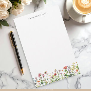 Aquarell-Wildblumen-elegantes Schreibpapier Briefpapier