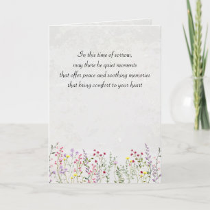 Aquarell-Wildblumen Für Beileidskarte Cute Karte