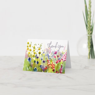 Aquarell-Wildblumen individuell anpassbar Karte