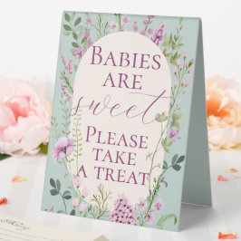 Aquarell Wildblumen Kinderdusche Geschenkbücher Tischaufsteller