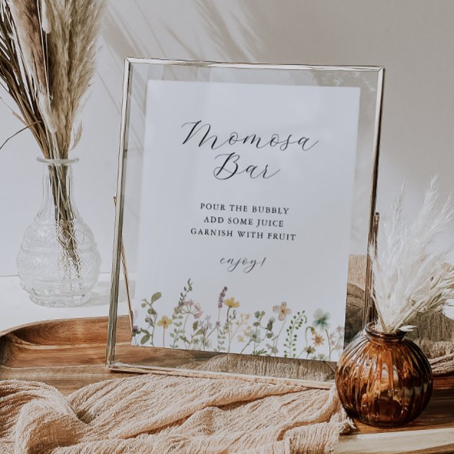 Aquarell Wildblumen Kinderdusche Momosa Bar Poster (Von Creator hochgeladen)