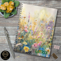 Aquarell-Wildblumen Minimalistischer Name