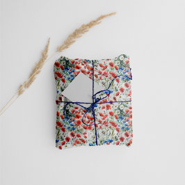Aquarell-Wildblumen-Mohn-Seidenpapier-Verpackung Seidenpapier