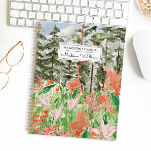 Aquarell-Wildblumen-Wiese-Blumen-Monatskalender 20 Planer