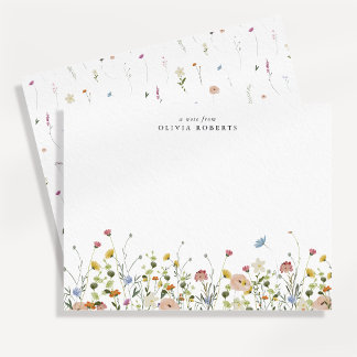 Aquarell-Wildblumen-Wiesen-Grußkarte Einladung