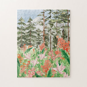 Aquarell-Wildblumenwiese-Blumen