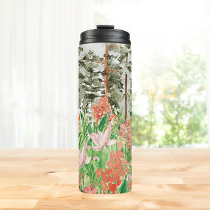 Aquarell-Wildblumenwiese-Blumen  Thermosbecher
