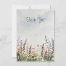 Aquarell-Wildblumenwiese | Rustikaler Boho-Stil
