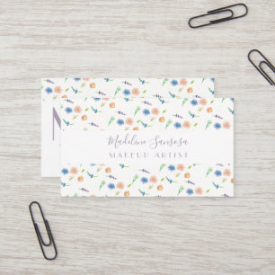 Aquarell-Wilde-Blumen-Botanik-Event-Designer Visitenkarte