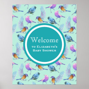 Aquarell Wilde Exotische Vögel Muster Veranstaltun Poster