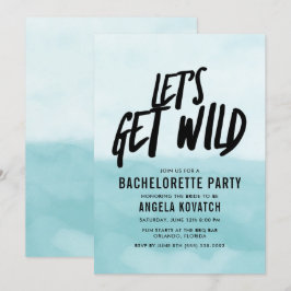 Aquarell - Wilder Junggeselinnen-Abschied Einladung