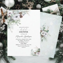 Aquarell Winter Anemones Blume Bridal Showe