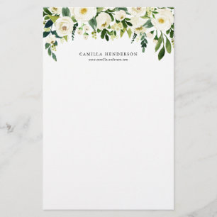 Aquarell-Winter-botanische Blumengirlande Briefpapier