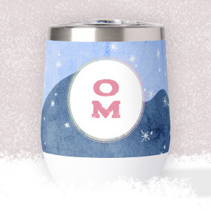 Aquarell-Winter-Schnee-Monogramm-Andenken