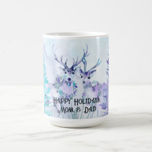 Aquarell-Winterlandschaft Frohe Feiertage Kaffeetasse