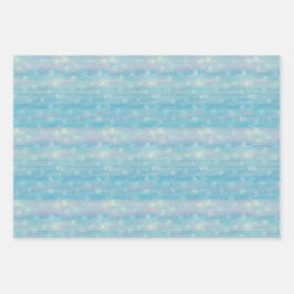 Aquarell-Wintermuster Geschenkpapier Set