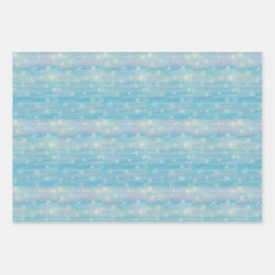 Aquarell-Wintermuster Geschenkpapier Set