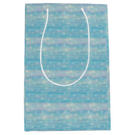 Aquarell-Wintermuster Mittlere Geschenktüte