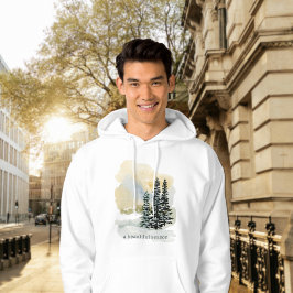 Aquarell-Winterwald-Hoodie | Unisex Evergreen Hoodie