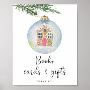 Aquarell-Winterzweig - Bücher Karten und Geschenke Poster