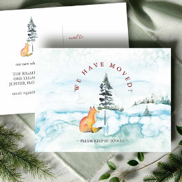 Aquarell Wir haben Weihnachtsfox-Postkarte verscho Postkarte