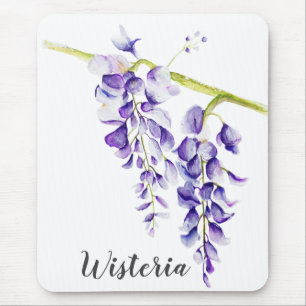 Aquarell Wisteria Botanik Mousepad