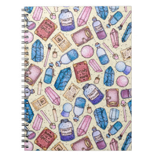 Aquarell Witchy Muster Notizblock